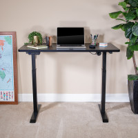 Flash Furniture NAN-TG-2046-BK-GG Electric Height Adjustable Standing Desk - Table Top 48